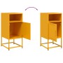 Yellow mustard steel bedside table 36x39x78 cm by , Nightstands - Ref: Foro24-846572, Price: 62,80 €, Discount: %