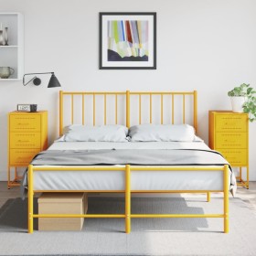 Bedside tables 2 units mustard yellow steel 36x39x78 cm by , Nightstands - Ref: Foro24-846585, Price: 158,16 €, Discount: %