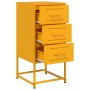 Bedside tables 2 units mustard yellow steel 36x39x78 cm by , Nightstands - Ref: Foro24-846585, Price: 158,07 €, Discount: %