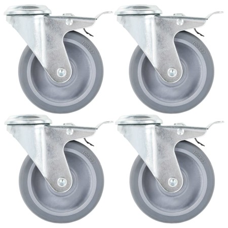 Swivel wheels with pin hole 24 units 100 mm by , Material handling - Ref: Foro24-277869, Price: 140,63 €, Discount: %