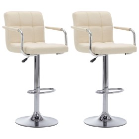 Kitchen bar stools, 2 units, cream-colored fabric. by , Kitchen stools - Ref: Foro24-283421, Price: 153,99 €, Discount: %