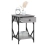 Bedside tables 2 units plywood gray 40x42x60 cm by , Nightstands - Ref: Foro24-826342, Price: 86,31 €, Discount: %