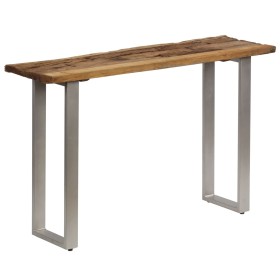 Console table made of recycled wood and steel, 120x35x76 cm. by , Side tables - Ref: Foro24-246290, Price: 200,61 €, Discount: %