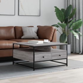 Engineered wood Sonoma gray coffee table 80x80x45 cm by , Coffee table - Ref: Foro24-835292, Price: 86,87 €, Discount: %