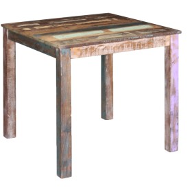 Mesa de comedor de madera maciza reciclada 80x82x76 cm de , Mesas de cocina y de comedor - Ref: Foro24-243452, Precio: 185,99...