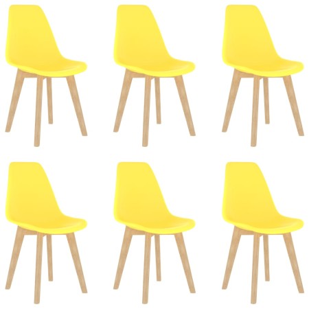 Sillas de comedor 6 unidades plástico amarillo de , Sillas de comedor - Ref: Foro24-289118, Precio: 200,17 €, Descuento: %