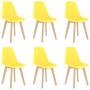 Sillas de comedor 6 unidades plástico amarillo de , Sillas de comedor - Ref: Foro24-289118, Precio: 200,17 €, Descuento: %