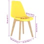 Sillas de comedor 6 unidades plástico amarillo de , Sillas de comedor - Ref: Foro24-289118, Precio: 200,17 €, Descuento: %