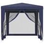 Party tent with 4 blue HDPE mesh walls 2.5x2.5 m by , Tents and gazebos - Ref: Foro24-319222, Price: 75,79 €, Discount: %