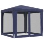 Party tent with 4 blue HDPE mesh walls 2.5x2.5 m by , Tents and gazebos - Ref: Foro24-319222, Price: 75,79 €, Discount: %