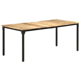 Mesa de comedor madera de mango rugosa 180x90x76 cm de , Mesas de cocina y de comedor - Ref: Foro24-321975, Precio: 326,99 €,...