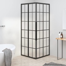 Cabina de ducha ESG esmerilado negro 80x80x180 cm de , Puertas de ducha - Ref: Foro24-151861, Precio: 274,99 €, Descuento: %