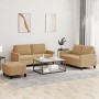 Sofagarnitur mit 3-teiligen braunen Samtkissen von , Sofas - Ref: Foro24-3201513, Preis: 513,44 €, Rabatt: %