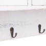 White wooden wall coat rack 50x10x34 cm by , Hat and coat racks - Ref: Foro24-284239, Price: 51,28 €, Discount: %