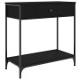 Engineered wood black console table 75x34.5x75 cm by , Side tables - Ref: Foro24-834165, Price: 69,99 €, Discount: %