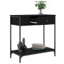 Engineered wood black console table 75x34.5x75 cm by , Side tables - Ref: Foro24-834165, Price: 69,99 €, Discount: %