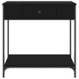 Mesa consola madera de ingeniería negro 75x34,5x75 cm de , Mesas auxiliares - Ref: Foro24-834165, Precio: 69,99 €, Descuento: %