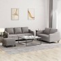 Three-piece sofa set with gray taupe fabric cushions by , Sofas - Ref: Foro24-3201849, Price: 589,92 €, Discount: %