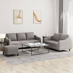 Three-piece sofa set with gray taupe fabric cushions by , Sofas - Ref: Foro24-3201849, Price: 565,99 €, Discount: %