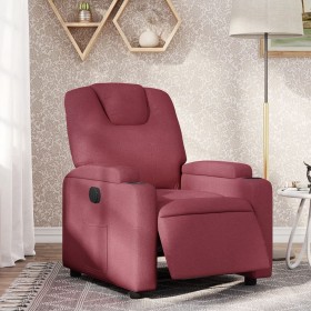 Sillón reclinable eléctrico tela rojo tinto de , Sillones - Ref: Foro24-3204347, Precio: 247,99 €, Descuento: %