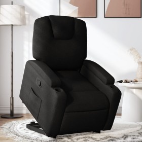 Sillón reclinable elevable tela negro de , Sillones - Ref: Foro24-3204370, Precio: 268,12 €, Descuento: %