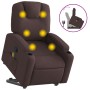 Silla de masaje reclinable de pie de tela marrón oscuro de , Sillones - Ref: Foro24-3204385, Precio: 293,65 €, Descuento: %