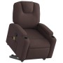 Dark brown fabric reclining massage chair by , Armchairs - Ref: Foro24-3204385, Price: 293,65 €, Discount: %