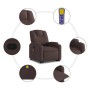 Dark brown fabric reclining massage chair by , Armchairs - Ref: Foro24-3204385, Price: 293,65 €, Discount: %