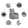 Light gray microfiber fabric electric reclining lift chair by , Armchairs - Ref: Foro24-3204944, Price: 306,99 €, Discount: %