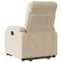 Sillón reclinable elevable tela de microfibra color crema de , Sillones - Ref: Foro24-3204933, Precio: 286,99 €, Descuento: %