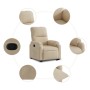 Sillón reclinable elevable tela de microfibra color crema de , Sillones - Ref: Foro24-3204933, Precio: 286,99 €, Descuento: %