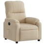 Electric reclining armchair in cream microfiber fabric by , Armchairs - Ref: Foro24-3204919, Price: 237,81 €, Discount: %