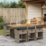 Garten-Essgruppe, 7-teilig, mit grauen Polstern aus synthetischem Rattan. von , Gartensets - Ref: Foro24-3211094, Preis: 529,...