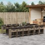 Garten-Essgruppe mit 13-teiligen Kissen aus grauem synthetischem Rattan. von , Gartensets - Ref: Foro24-3211124, Preis: 967,8...