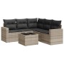 Garden sofa set 6 pieces and gray synthetic rattan cushions by , Garden sets - Ref: Foro24-3218952, Price: 455,19 €, Discount: %