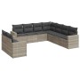 Garden furniture set 9 pieces and light gray synthetic rattan cushions by , Garden sets - Ref: Foro24-3219142, Price: 659,99 ...