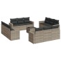 Set of garden sofas with 13 pieces of gray synthetic rattan cushions by , Garden sets - Ref: Foro24-3218772, Price: 1,00 €, D...