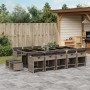 Garten-Essgruppe mit 15-teiligen Kissen aus grauem synthetischem Rattan. von , Gartensets - Ref: Foro24-3211172, Preis: 899,2...