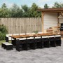 Garden furniture set 17 pieces with black synthetic rattan cushions by , Garden sets - Ref: Foro24-3211191, Price: 1,00 €, Di...