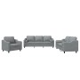 Three-piece sofa set with light gray fabric cushions by , Sofas - Ref: Foro24-3201786, Price: 740,64 €, Discount: %