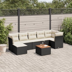 Garden sofa set 8 pieces and black synthetic rattan cushions by , Garden sets - Ref: Foro24-3256084, Price: 478,06 €, Discoun...