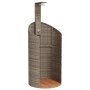 Outdoor shower made of PE rattan and gray acacia wood, measuring 100x100x241.5 cm. by , Pool and spa accessories - Ref: Foro2...