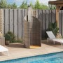 Outdoor shower made of PE rattan and gray acacia wood, measuring 100x100x241.5 cm. by , Pool and spa accessories - Ref: Foro2...