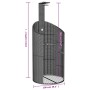 Outdoor shower made of PE rattan and gray acacia wood, measuring 100x100x241.5 cm. by , Pool and spa accessories - Ref: Foro2...