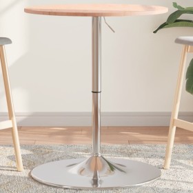 Solid beech wood high table Ø60x89.5 cm by , Kitchen and dining tables - Ref: Foro24-3270624, Price: 84,24 €, Discount: %