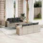 7-piece garden sofa set with light gray PE rattan cushions by , Garden sets - Ref: Foro24-3254649, Price: 578,46 €, Discount: %