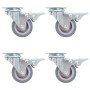 Swivel wheels with double brakes 4 units 50 mm by , Material handling - Ref: Foro24-143418, Price: 17,59 €, Discount: %