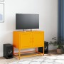 TV stand made of mustard yellow steel, 68.5x39x60.5 cm by , TV Furniture - Ref: Foro24-846473, Price: 75,41 €, Discount: %