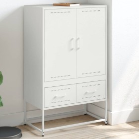 Cold-rolled white steel sideboard 68x39x111.5 cm by , Sideboards - Ref: Foro24-846613, Price: 146,99 €, Discount: %