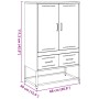 Kaltgewalzter weißer Stahlschrank 68x39x111,5 cm von , Sideboards - Ref: Foro24-846613, Preis: 146,99 €, Rabatt: %